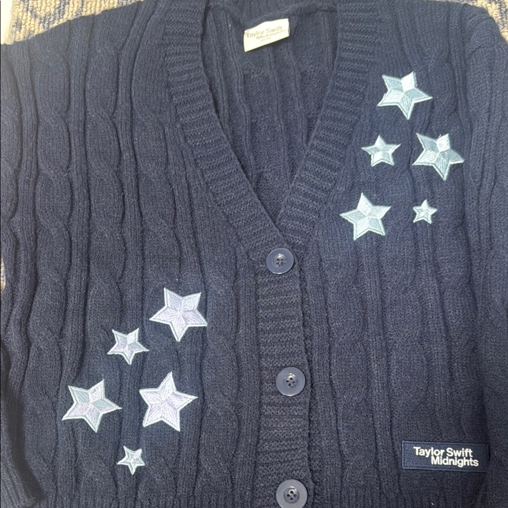 Taylor Swift Midnight Blue Star Sweater Very Good Condition